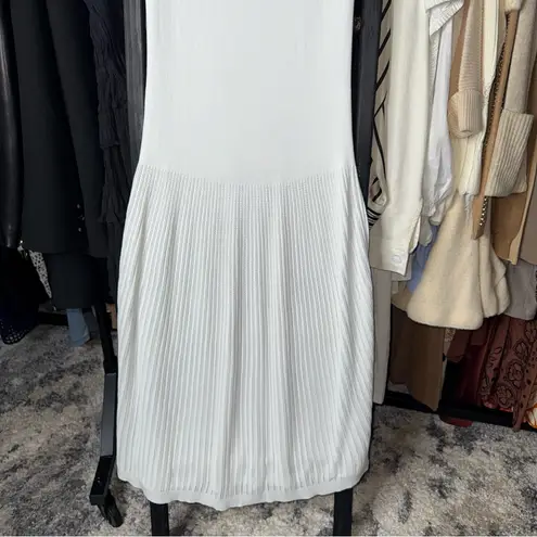 Marella Norcia White Ribbed Knit Maxi Jumper Dress Size M