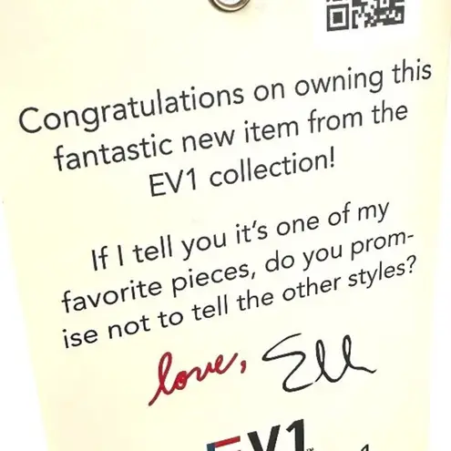 EV1 Black Blue Cream Silver Puffer Coat Large