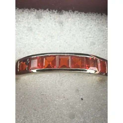 GORGEOUS!! Crimson Fire Opal Ring And Necklace Set Ring Size 10 Sterling Silver