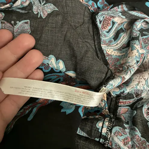 Free People Intimately  Through The Vine Maxi Long Dark Floral Smocked Dress XS