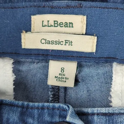 L.L.Bean  Classic Fit Relaxed Straight Wide Leg Jeans - Women's Size 8