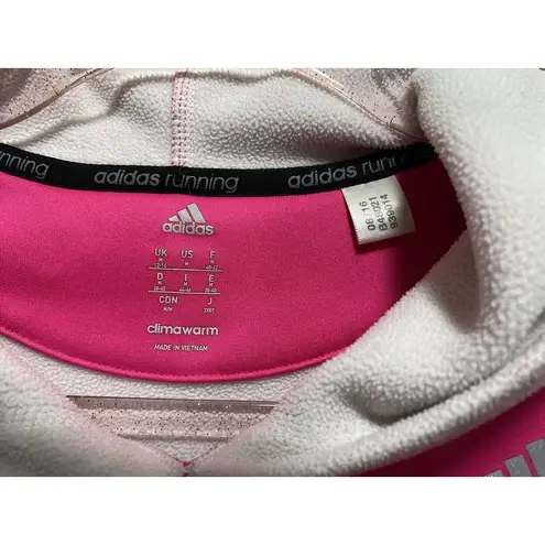 Adidas  Climawarm Fleece Lined‎ Hot Pink Pullover Long Sleeve Hoodie Size Medium