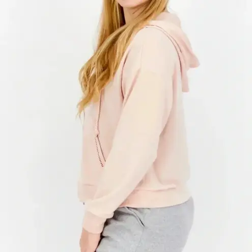 Kensie  Sportswear Fit Hooded Long Sleeves Sweatshirt Pink Blush Casual Size M