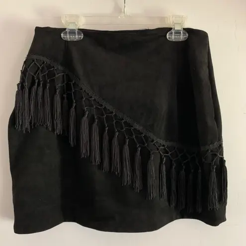 Nasty Gal Faux Suede Tassel Skirt