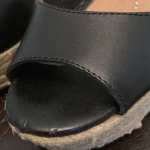 DV by Dolce Vita Nadiyah Espadrille Wedge Sandals Black Size 7.5