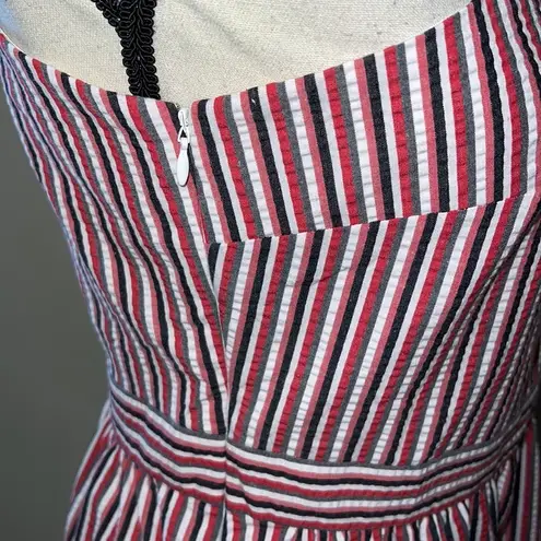 Loft  OUTLET size 6 one shoulder dress striped side zip close no pockets NWT