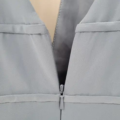 Jenny Yoo Womens Hollis Dress 8 Blue Chambray Luxe Chiffon Bridesmaid Wedding Blue