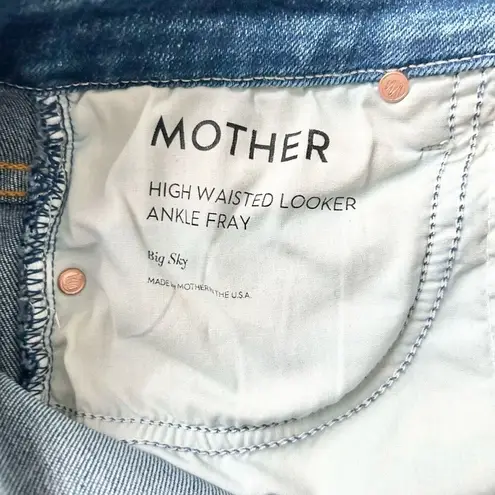 Mother High Waisted Looker Ankle Fray Big Sky Size 27