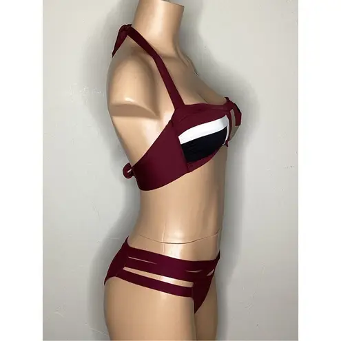PilyQ New. PQ & Becca color block bikini. Small. Retails $159