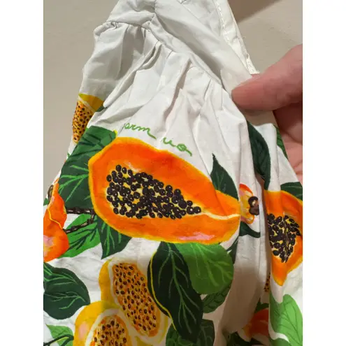 Farm Rio Papaya Salad Scarf Mini Dress Sz L 100% cotton $198