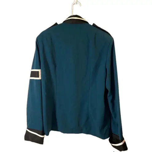 None Military Men's Teal White and Black Jacket Size M