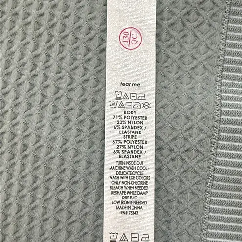 Bailey 44 Sport Textured Zip Jacket & High-Rise Leggings Set blue gray Size L