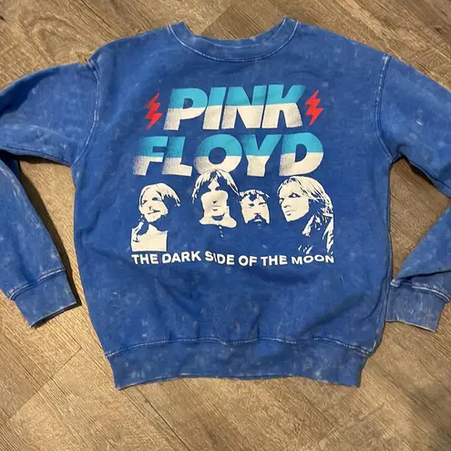 Pink Floyd Blue Stone wash Tie Dye Sweatshirt Dark Side of the Moon size XS