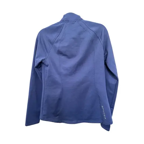 Spyder Active Wear Jacket Womens S Long Sleeve Full Zip Up Shirt Blue Purple M