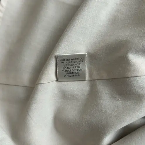 Christopher & Banks Size 10 Natural Beige Lagenlook Linen Blend Midi Skirt Lined