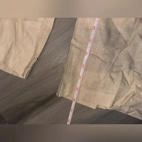 Simplee Apparel NWT Simplee Beige Women’s Wide Leg Casual Light Feel Pants w Stretch Waist Tie S