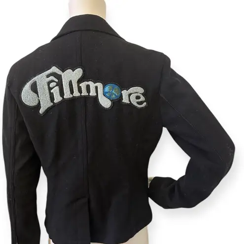 The Fillmore Wool Blend Faux Leather Women’s Coat Black Size M
