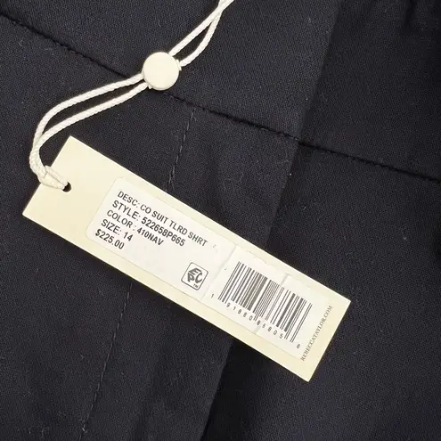 Rebecca Taylor NWT High Waist Cotton Tailored Navy Shorts Sz 14