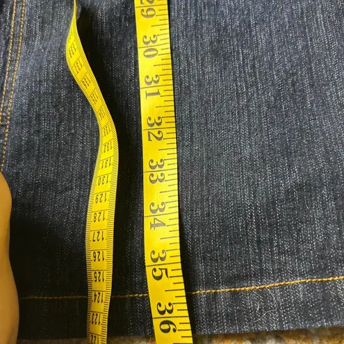 Goddess trend size 30x36 dark wash faded denim maxi skirt