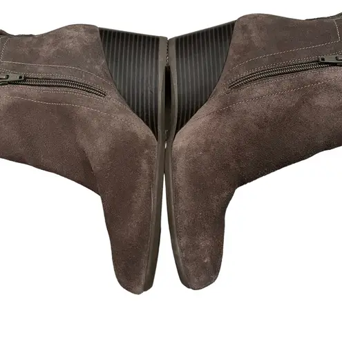 Vionic Paloma Suede Wedge Ankle Boots, Sz 7