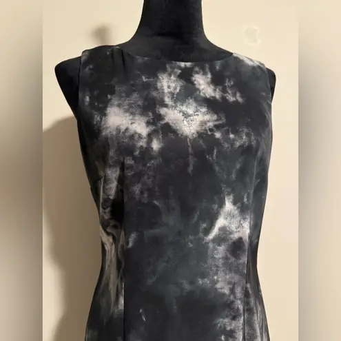 EUC AGB Black and Gray Tie Dye Sleeveless Zip Up Dress size 8