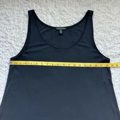 Eileen Fisher  100% Silk Tank Top Tunic M Black Minimalist Capsule Quiet Luxury - Image 10