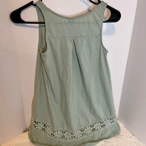 Mossimo Supply Co. Green Asymmetrical Embellished Tank Top Size XS