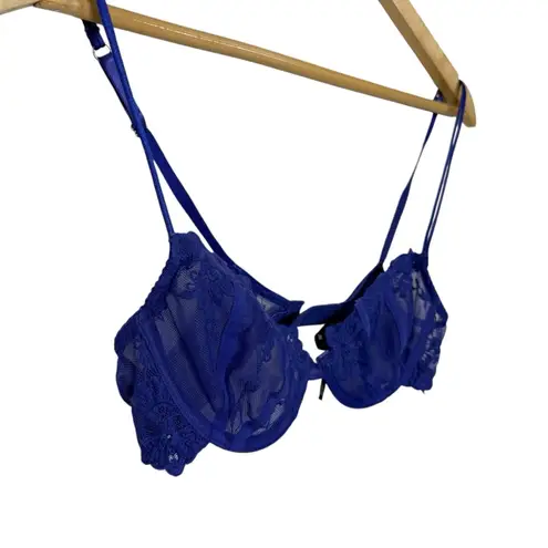 Urban Outfitters  Out From Under Lace Underwire Bralette in Indigo Size 32C