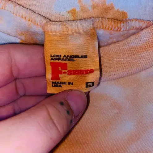 Los Angeles Apparel Tie Dye Cropped Sweater Size Small