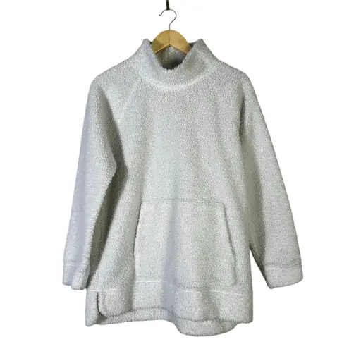 Haven Well Within Sherpa Fleece Pullover Size M White Cowl Neck Cozy Minimalist Size M