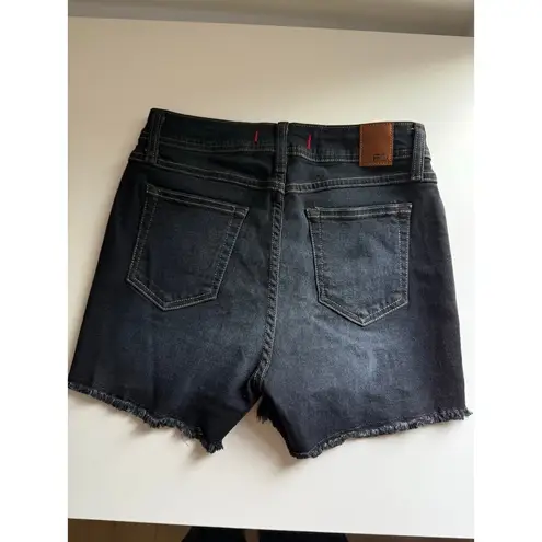 $86 New Fran Denim Amy High Rise Shorts Dark Wash