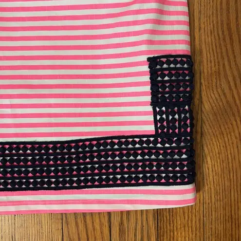 Sail To Sable STS Cotton Shift Dress in Pink and white Stripes size XS