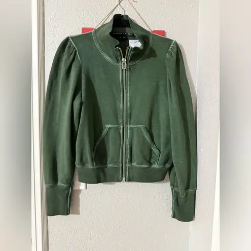 Veronica Beard Green Sweatshirt with Ribbed Cuffs - Image 4