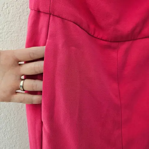 Black Halo Bene Crisscross Cropped Pink Jumpsuit Size 16