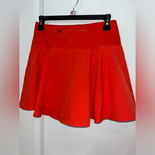 CRZ Yoga Red High Waisted Tennis Mini Pleated Skirt Spandex Inner Shorts Skort