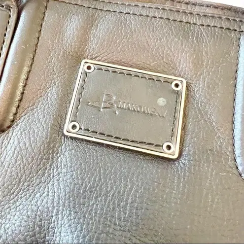 B Makowsky Black Leather Shoulder Bag