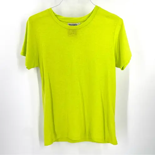 Jungmaven Lorel Limelight Minimalist Boho Hemp Organic Short Sleeve T Shirt Top Yellow