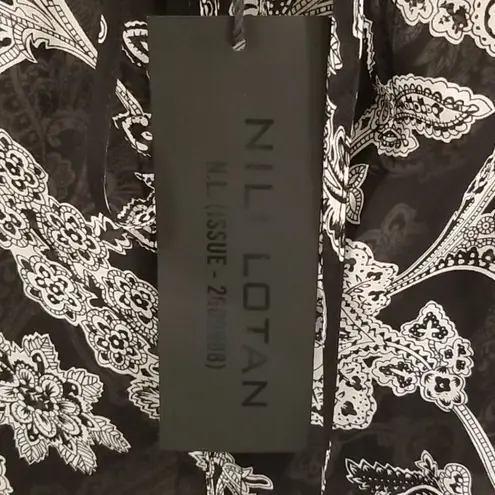 💕NILI LOTAN💕 Acadia Silk Blouse ~ Black Paisley Size XS