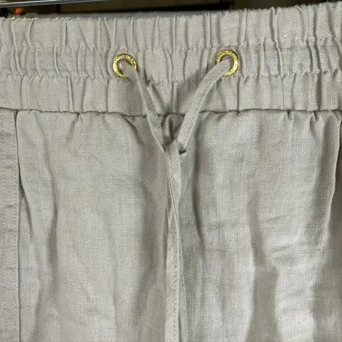 Company Ellen Tracy Linen Blend Skort Beige Drawstring Waist Lined Size S Tan
