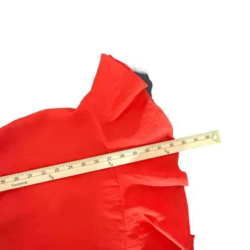 Saints + Secrets Red Mini Dress Womens M Tie Front Ruffles Sleeveless Cutout