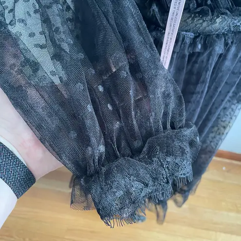 Mac Duggal 68567 Plus Size Long Sleeve Formal Midi Dress- Black- Size 20W