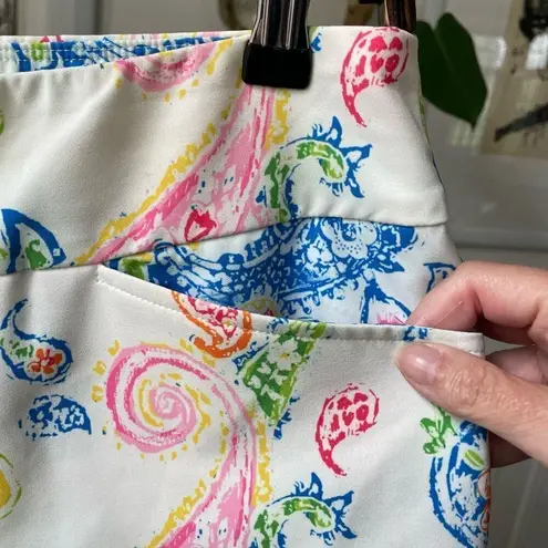 IBKUL Sharon White Multi Pullon Golf Short 6 10”