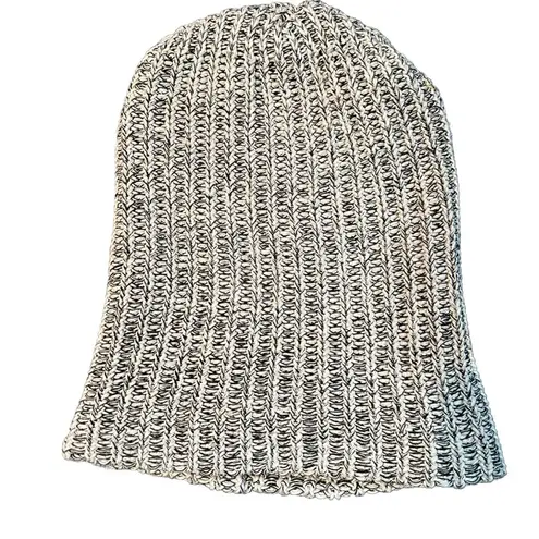 Love Your Melon  Knit  Winter Beanie/Hat One Size, 100% Cotton, Gray/White