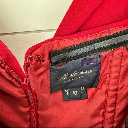 Shoshanna Midnight Red Twist Front Gown Flawed