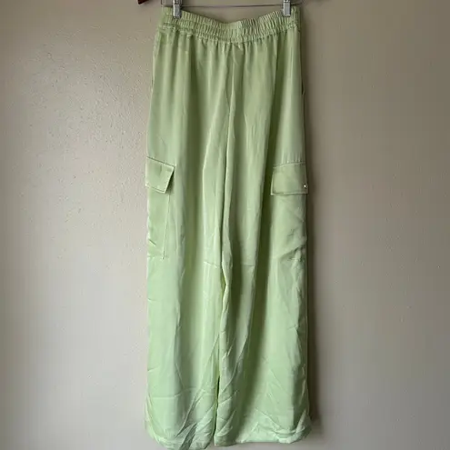 House of Harlow Light Green High Waisted Wide Leg Pants Size Medium
