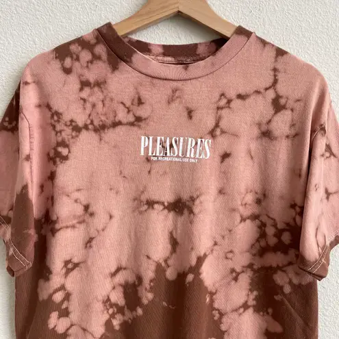 Pleasures Brown Tan Tie Dye Trip Destination Graphic Crewneck Short Sleeve Tee