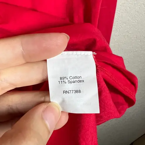 J. Crew Women's Tissue Cotton Turtleneck Red XL Spandex Lightweight Holiday NEW