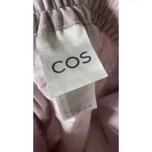 COS Straight-Leg Tailored Linen Pants Lilac Purple Women's 4 Casual Pull On