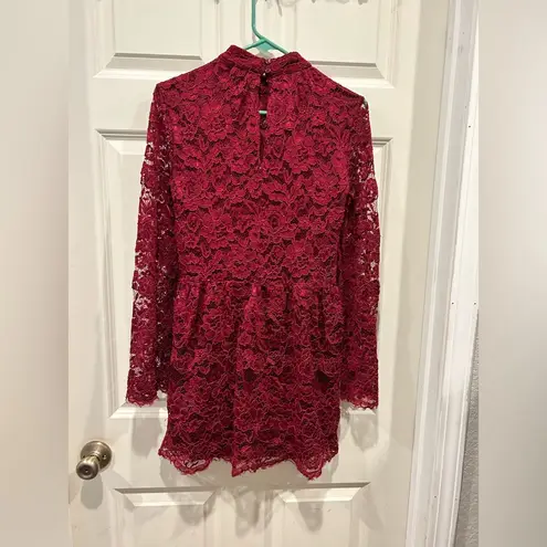 Love Riche  Lace Burgundy Dress size small