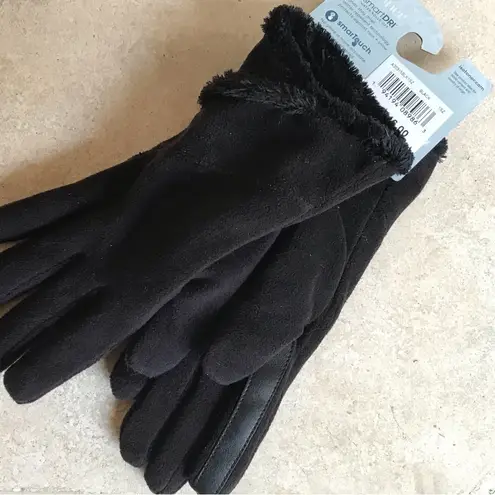 Isotoner 🌟NEW W/TAGS🌟 SMART DRY GLOVES LUXURIOUS BLACK WATER REPELLENT 1 SIZE
